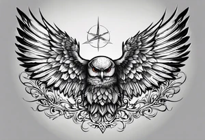 Wings with the word Glenn tattoo idea