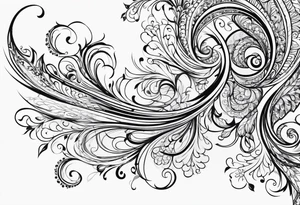 Swirls and whirls of lace tattoo idea
