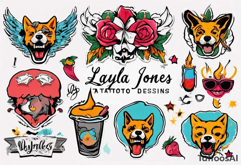 Script font 
Layla Jones tattoo idea