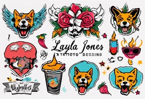 Script font 
Layla Jones tattoo idea