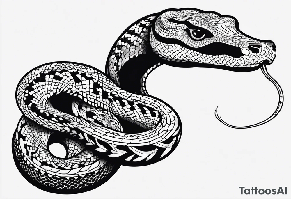 Serpiente bien diseñada con un poco de relleno tattoo idea