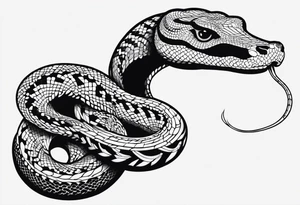 Serpiente bien diseñada con un poco de relleno tattoo idea