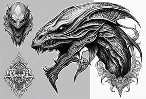 Alien creature tattoo idea