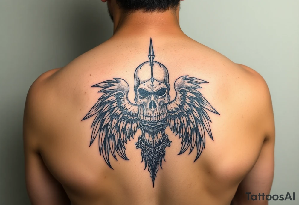 Atlanta theme with horror theme and god theme tattoo idea