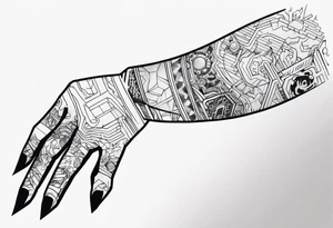 cyberpunk 2077, hand tattoo, tattoo idea