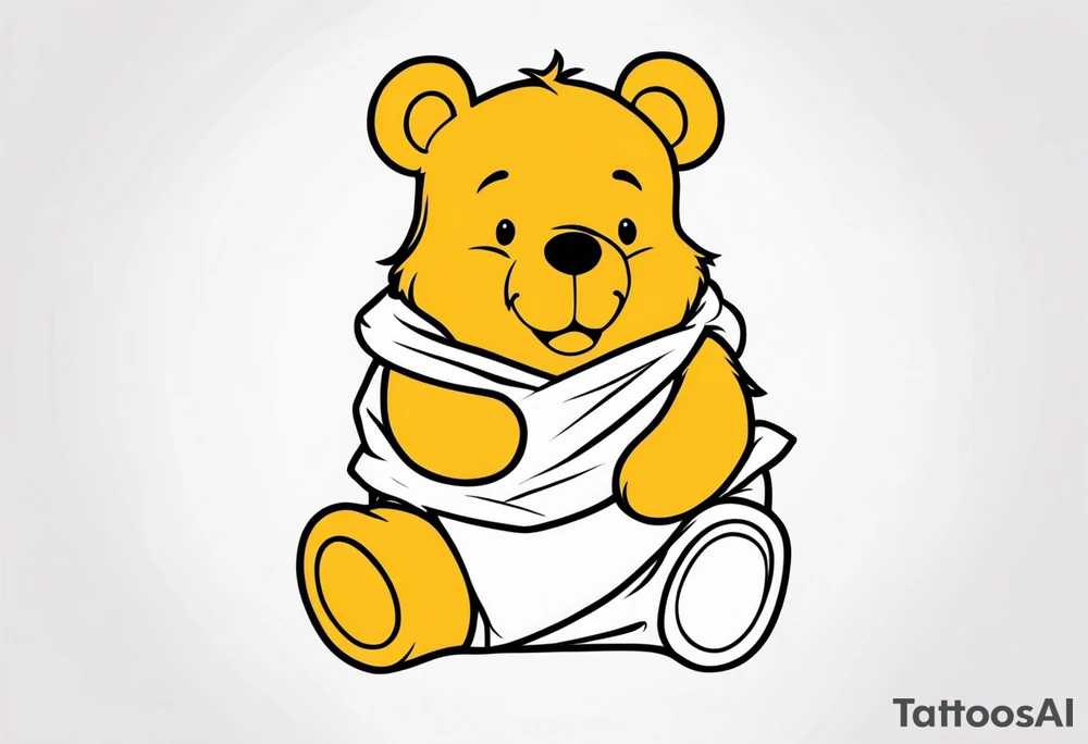 teddy bear pooh tattoo idea