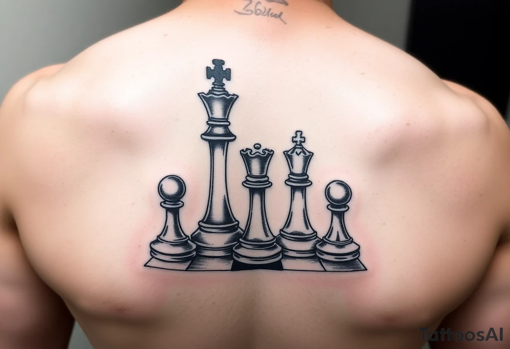Chess pieces tattoo idea