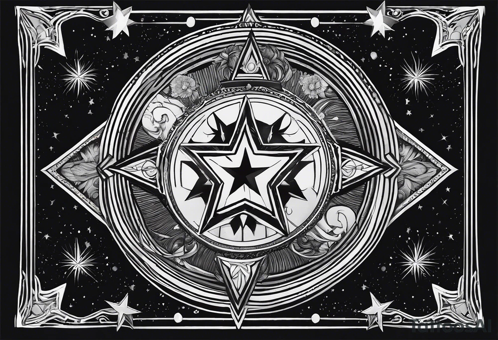 the star (tarot card) with Aquarius feeling tattoo idea