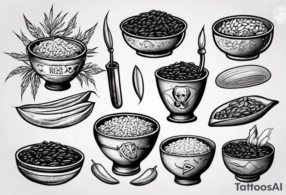 rice and beans tattoo idea