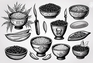 rice and beans tattoo idea