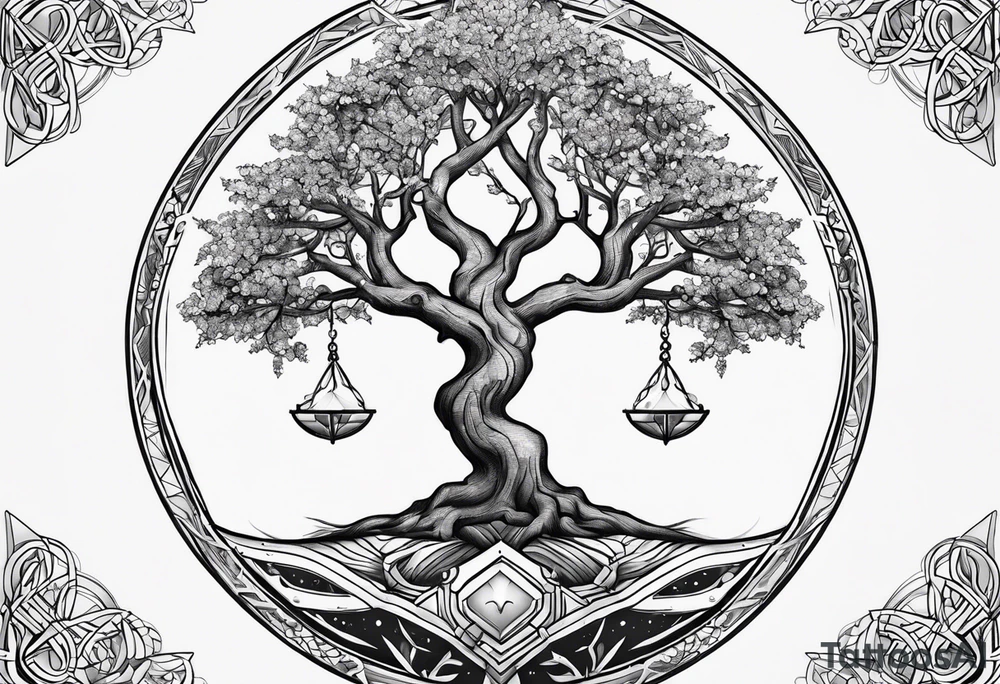 tree of life Sagittarius tattoo idea