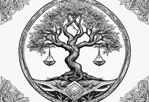 tree of life Sagittarius tattoo idea
