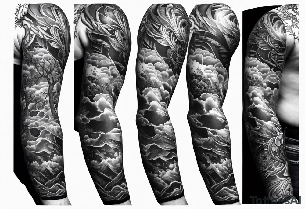 Need to make a cover up for a half sleeve for a male.  Want it to be religious tattoo idea
