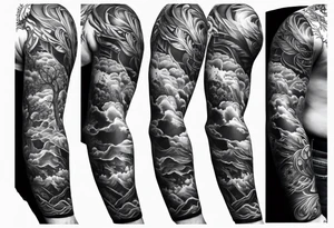 Need to make a cover up for a half sleeve for a male.  Want it to be religious tattoo idea