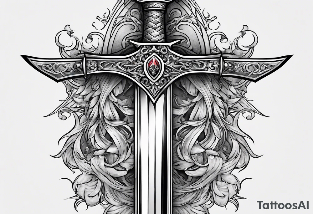 sword tattoo for back tattoo idea