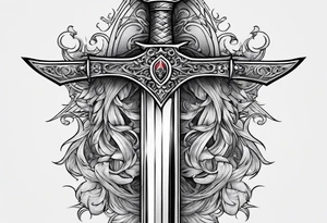 sword tattoo for back tattoo idea
