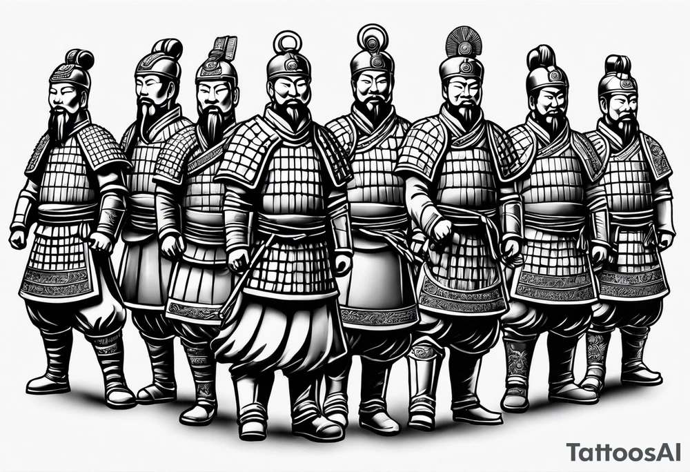 small terracotta warriors tattoo idea