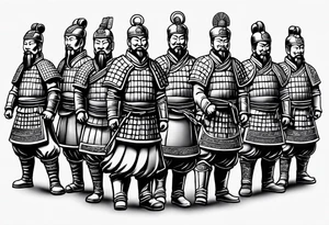 small terracotta warriors tattoo idea