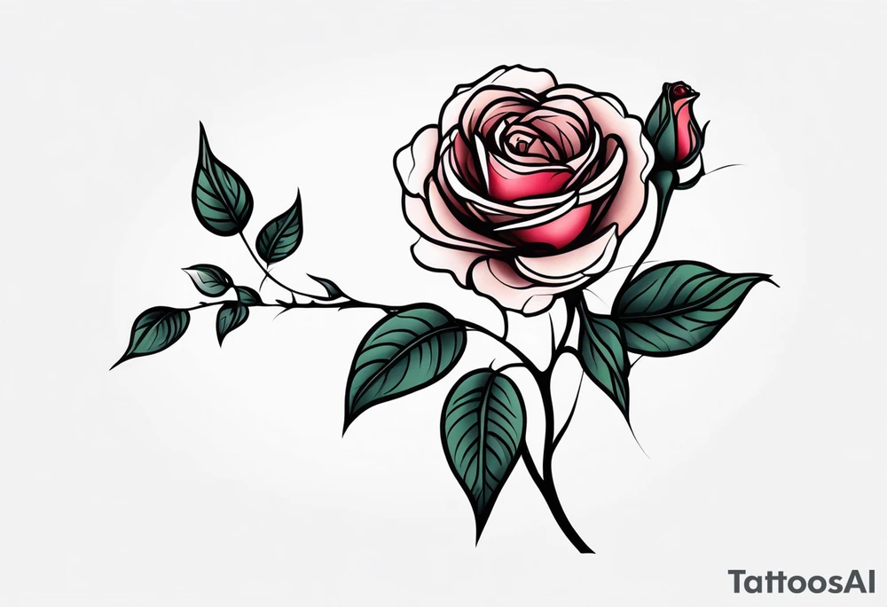 Vine Rose tattoo idea