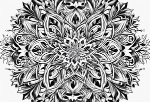 small repeating Ice crystal swirl tattoo idea