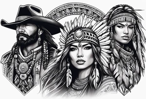 Cowboys and Indians tattoo idea