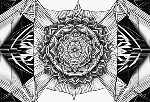 "Mind" with streight lines tattoo idea