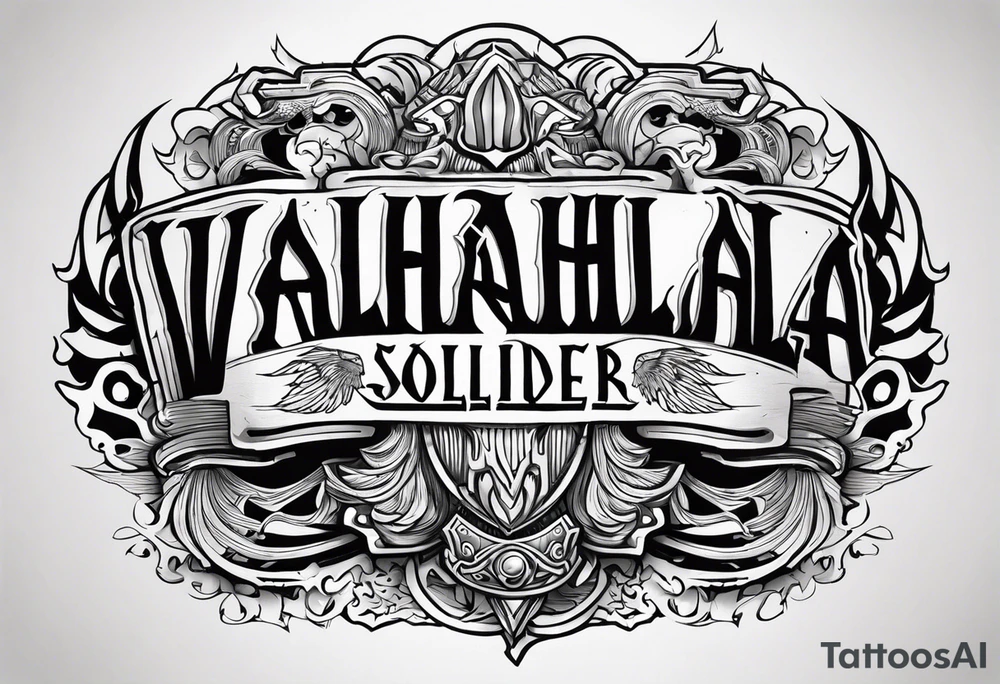 Valhalla  warrior soldier tattoo idea