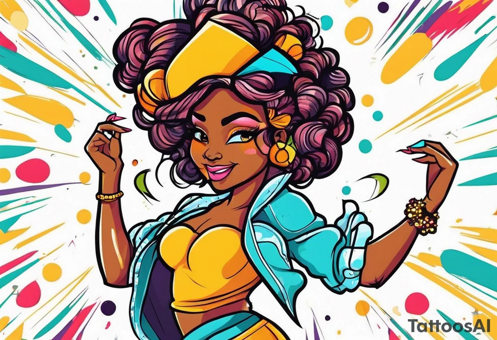 leo black woman tattoo idea