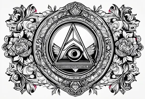 free masonry symbol , rectangle tattoo idea