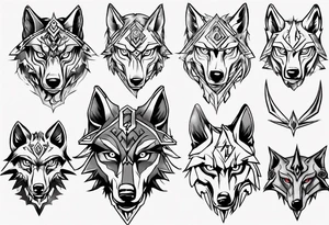 wolf head from zelda twilight princess front tattoo idea