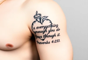 Bible verse Proverbs 4:23. Gaurd your heart as everything you do flows through it tattoo idea