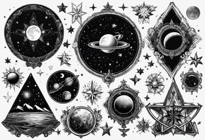 A tattoo that reflects my interest in astronomy. tattoo idea