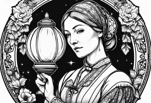 Florence nightingale with lamp tattoo idea