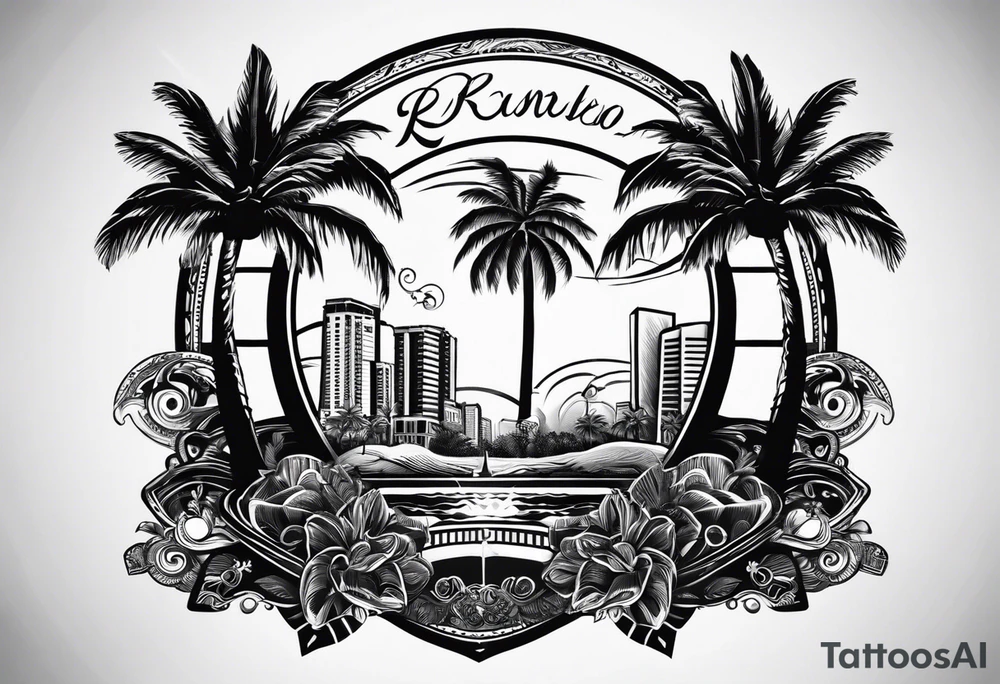ROULETTE casino card games dice sun palm tree tattoo idea ROULETTE casino card games dice sun palm tree tattoo idea