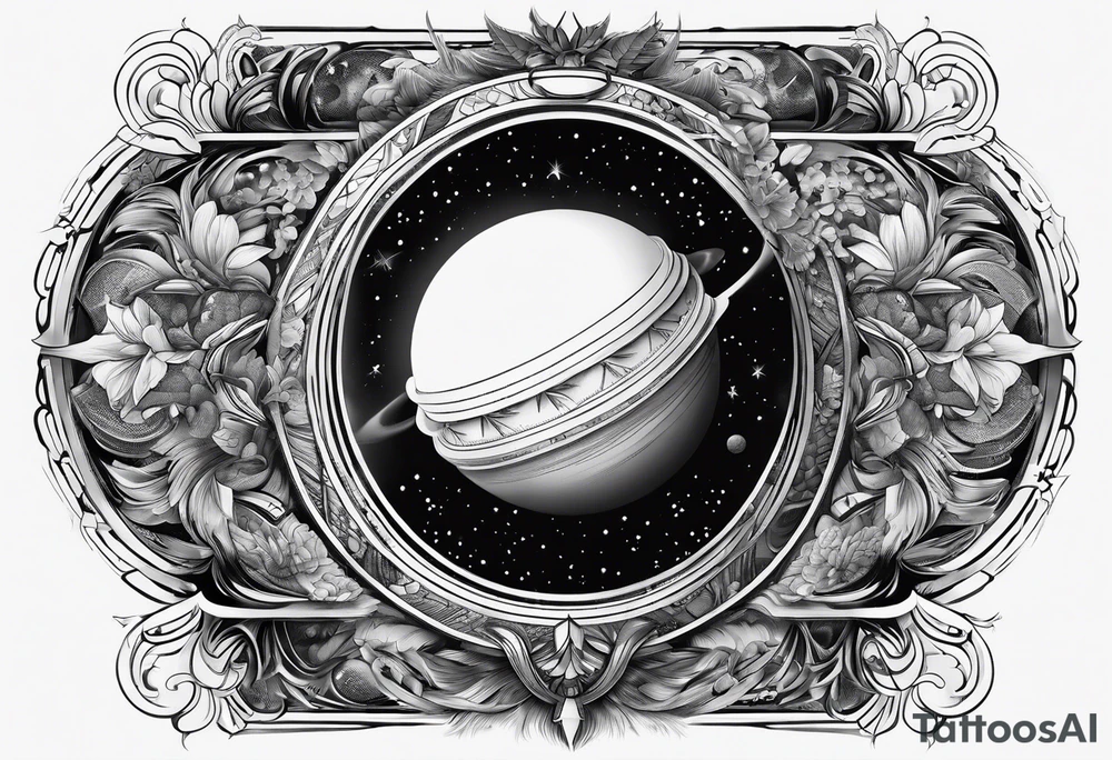 Space with wormhole tattoo idea