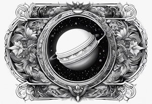 Space with wormhole tattoo idea