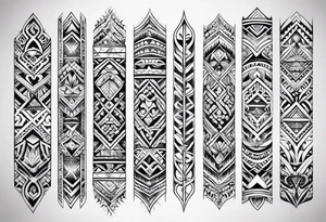 Polynesian tribal forearm tattoo idea