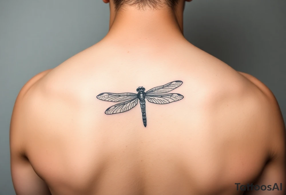 Dragonfly flying with a hummingbird tattoo idea