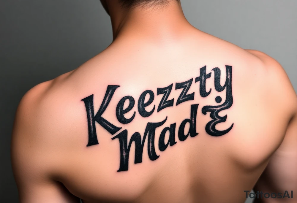 Griffiti bubble lettering (KeezY MadE) tattoo idea