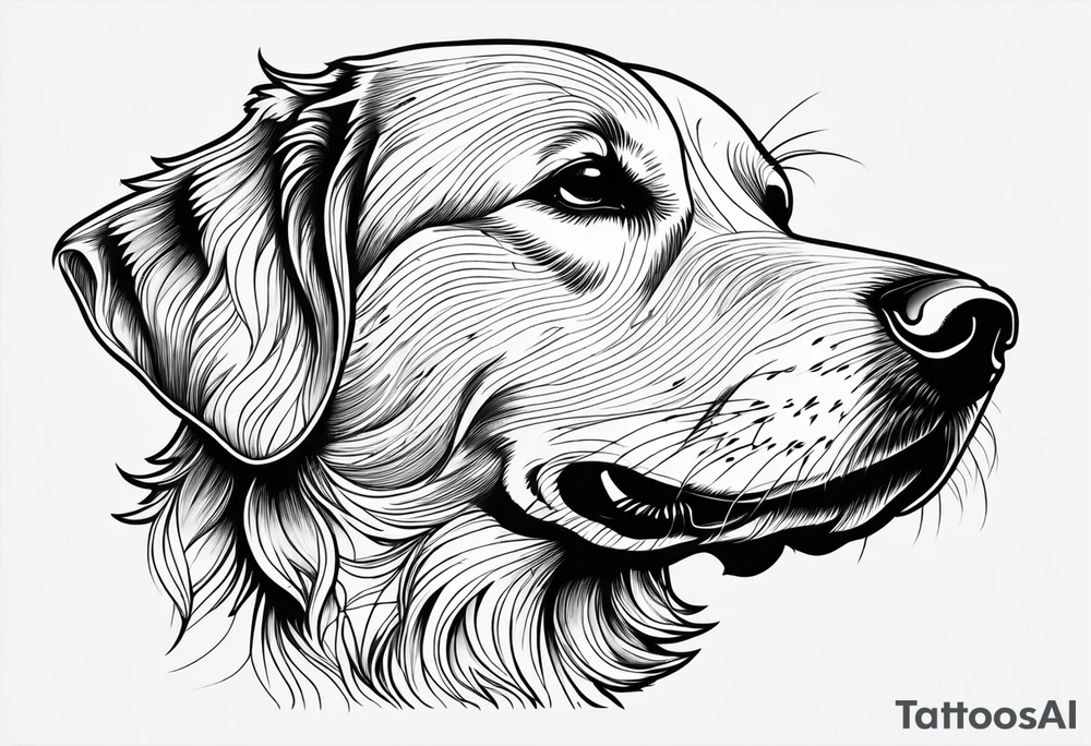 Texas and golden retriever tattoo idea