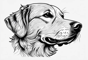 Texas and golden retriever tattoo idea