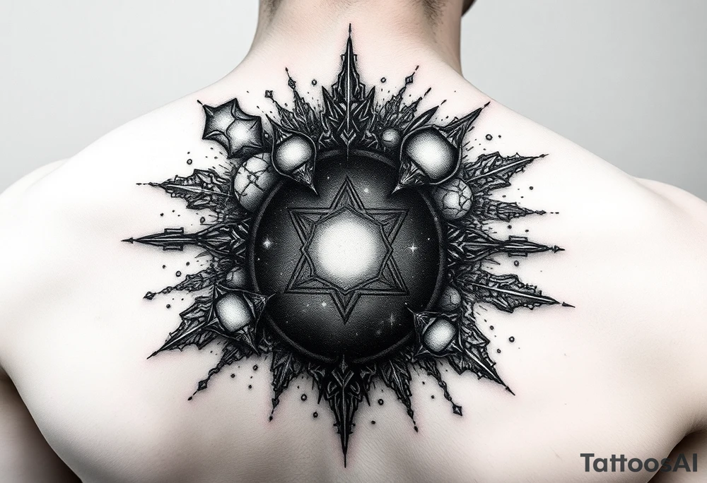 Beautiful yet mysterios cosmos that are 3d and appear to be what is beneth the skin. tattoo idea