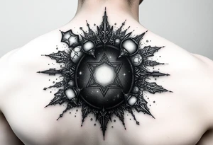 Beautiful yet mysterios cosmos that are 3d and appear to be what is beneth the skin. tattoo idea