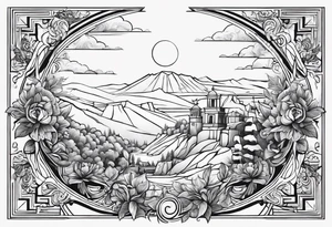 greek mythology small back tattoo idea