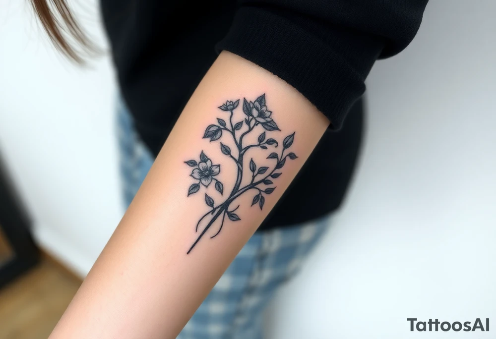 Nature tattoo mixing symbols of italy, Ireland, wales, and london in a linear, narrow for forearm tattoo with small pops of color

Too minimalist. Mix some realistic 

No far off. More realistic with some fantasy... celtic knotting...tree of life, poppy silhouette, laurel, olive branches, daffodils maybe for the four countries..  and othe nature symbols tattoo idea