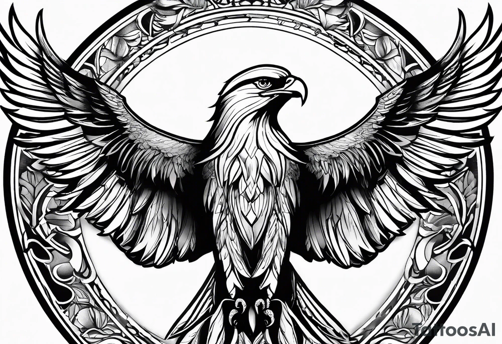 Jesus, the Holy Spirit, God and I as an eagle. tattoo idea