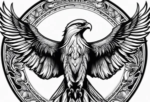 Jesus, the Holy Spirit, God and I as an eagle. tattoo idea