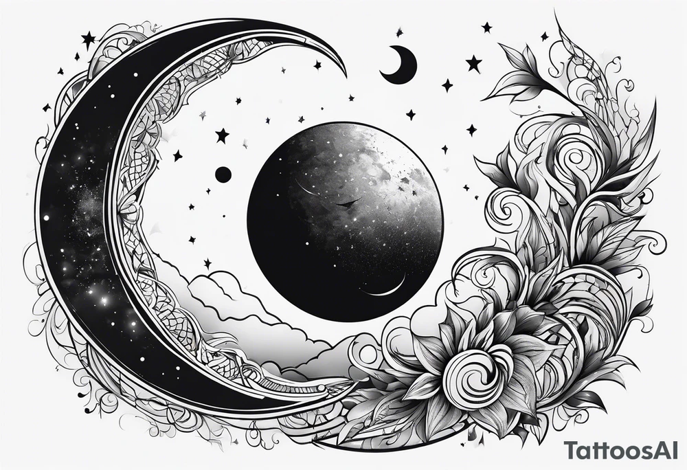 sacred moon tattoo idea