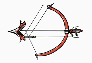 bow and arrow only tattoo idea