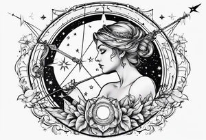 Sagittarius stars constellation tattoo idea